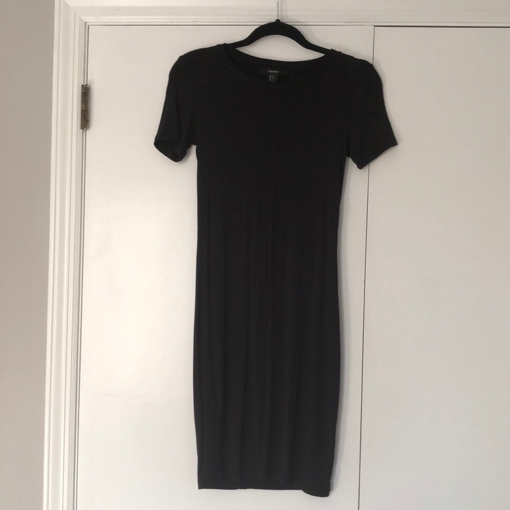 Black bodycon tee dress